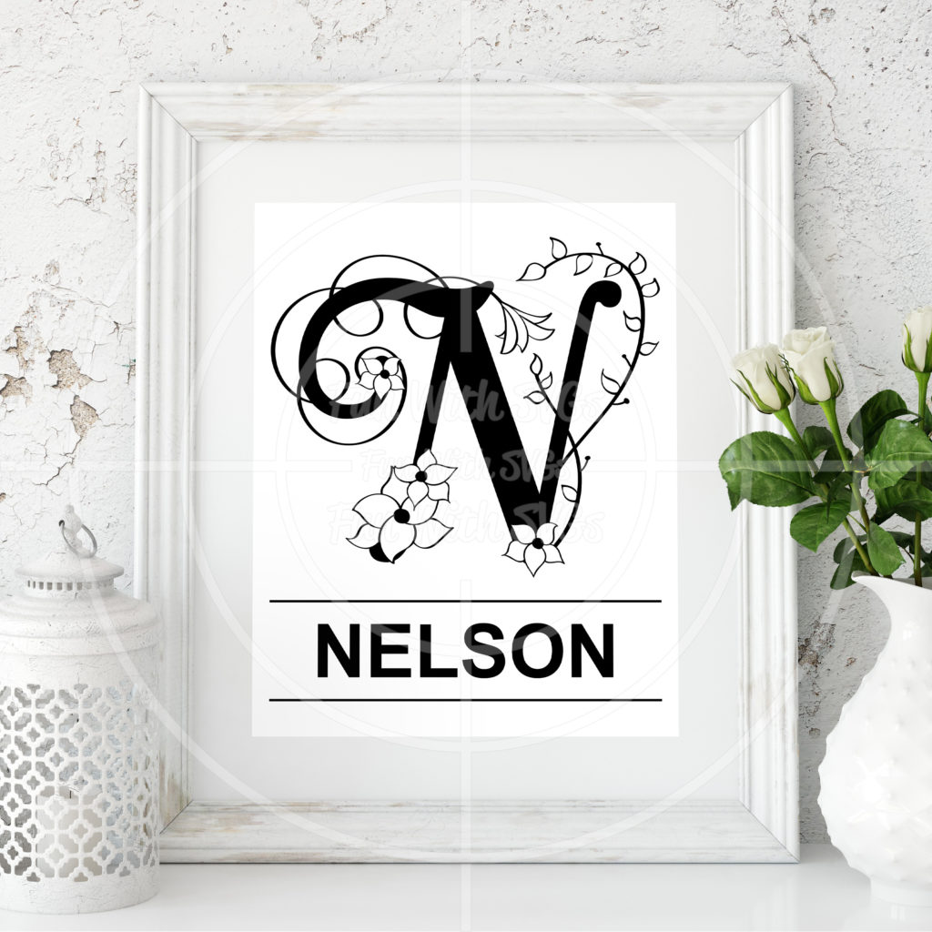 Download Letter N Alphabet Monogram SVG Cutting File ~ Fun With SVGs