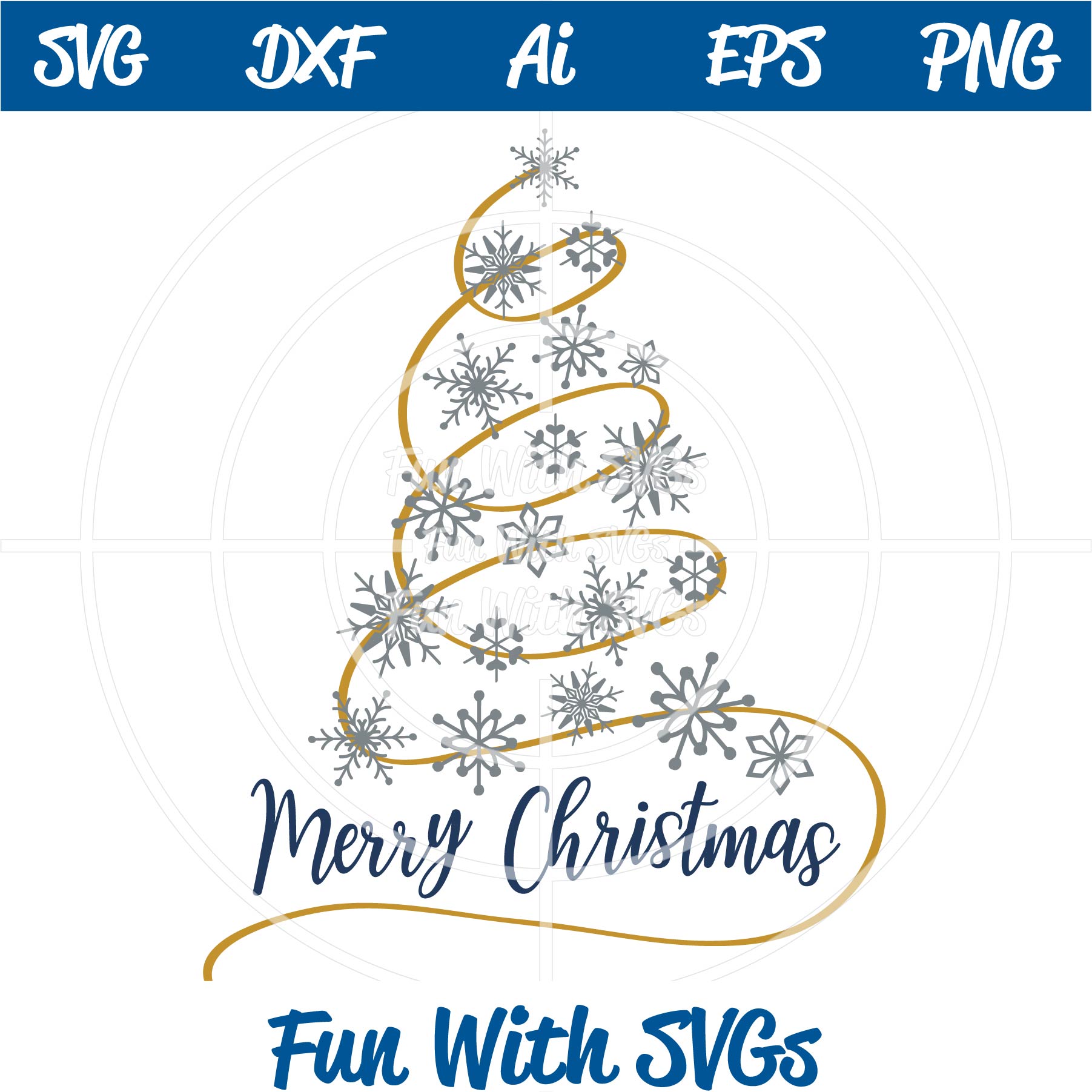 Download Snowflake Christmas Tree SVG Cut File ~ Fun With SVGs