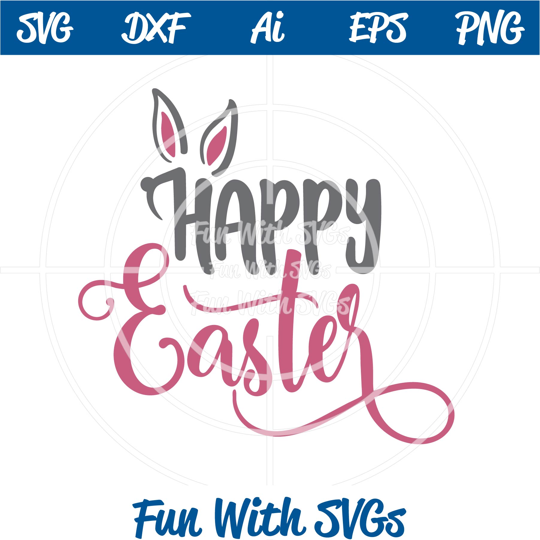 Free Happy Easter Svg : Free Happy Easter Monogram SVG Cut File
